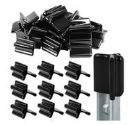 Lastdaytime Lot de 50 capuchons de sécurité en PVC pour poteaux en T, résistants aux intempéries, faciles à installer, noir