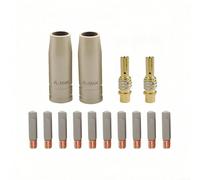 Lastdaytime MB15AK Buse de blindage de soudure avec revêtement de protection compatible avec TIG 15AK MIG MAG utilise un alliage d'aluminium et du cuivre, différentes tailles 0, 8, 1, 0, 1, 2 mm (14