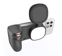 Lastdaytime Poignée magnétique sans fil pour appareil photo avec lumière selfie et télécommande amovible pour prendre des photos et des vidéos avec portée sans fil de 0,5 à 10 mètres (noir)
