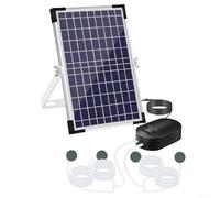 Lastdaytime Pompe à énergie solaire pour étang avec 4 pierres d'air pour bassin de jardin, eau d'aquarium