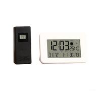 Lastdaytime Station météo numérique avec affichage haute définition, thermomètre hygromètre, horloge et fonction de prévision (blanc)