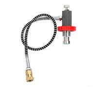 Lastdaytime Système de recharge de réservoir de plongée avec régulateur de pression en acier inoxydable et tuyau de protection à ressort 40 MPa (volant rouge)