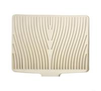 Lastdaytime Tapis de séchage en silicone antidérapant avec stries de drainage, bord incliné pour garder le plan de travail au sec, pour sécher les ustensiles de cuisine et les ustensiles de cuisine