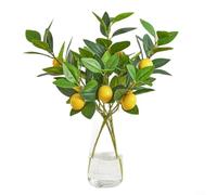 Lastdaytime Tiges de citronnier décoratives avec feuillage vert et branches pliables pour intérieur, maison, bureau, centre de table