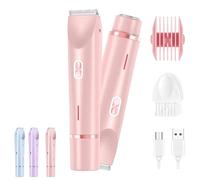 Lastlargely 2-in-1 Women'S Body Shaver, Lastlargely Electric Bikini Trimmer for Women, Ipx7 Wet and Dry Body Trimmer Razor, for Underarms, Legs, Arms, Wet & Dry Use (Pink)