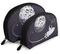 L'astronaute des femmes revient après la mission sur la lune sacs à cosmétiques de voyage étanche 2PC pochette de maquillage pochette cosmétique et articles de toilette sac organisateur portable voy