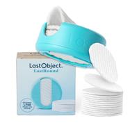 LastRound Disques démaquillants réutilisables - 7 disques en coton lavables - Disques en coton doux et durables pour le nettoyage du visage et le démaquillage des yeux - Turquoise, Normale