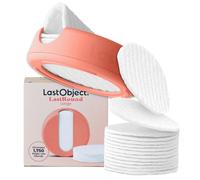 LastRound Disques démaquillants réutilisables - 7 disques en coton lavables - Disques en coton doux et durables pour le nettoyage du visage et le démaquillage des yeux - Pêche, Grand