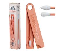 LastSwab® Cotons-tiges réutilisables en silicone pour le maquillage - Précision pour eyeliner, mascara & retouches - Lavables, véganes, zéro déchet - Pêche
