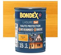 Lasure 2 en 1 Haute protection - Chêne doré satin - BONDEX - 5 L