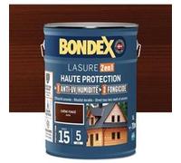 Lasure 2 En 1 Haute Protection - Chene Foncé Satin - Bondex - 5 L Chêne foncé G
