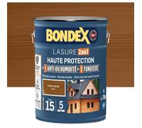 Lasure 2 en 1 Haute protection - Chêne moyen satin - BONDEX - 5 L
