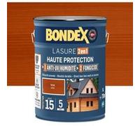 Lasure 2 en 1 Haute protection - Teck satin - BONDEX - 5 L
