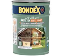 Lasure 2 en 1 protection extérieure - Incolore - Satin - Protection 12 ans - Toutes saisons - Bondex - 5L