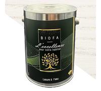 Lasure à l'eau Biofa 1L - pour bois intérieur et extérieur - Faible en COV (Blanc)