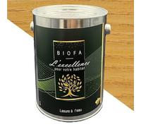 Lasure à l'eau Biofa 2,5L - pour bois intérieur et extérieur - Faible en COV (Chene Clair)