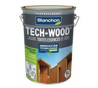 Blanchon Lasure Tech‑Wood acrylique polyuréthane pour bardages et bois verticaux – Chêne clair 5 L
