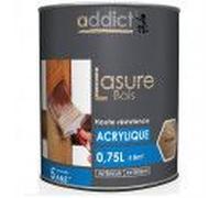 Lasure bois acrylique satin haute résistance Incolore 0.75L ADDICT