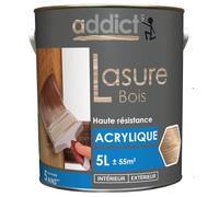 Lasure bois coloris INCOLORE 5 Litres satin hydrofuge