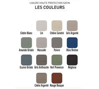 Lasure Haute Protection V33 - Muscade - 1L - Peinture Acrylique - Bois - Satiné