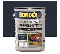 BONDEX - Lasure Opaque Très Haute Protection - Protège et Décore - Direct tous bois - Rendu parfait sans trace - 5 L - Gris Anthracite RAL 7016