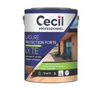 Lasure pour bois intérieur et extérieur à base d'acrylique chêne ancien satiné 5L Cecil Professionnal