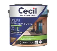 Lasure pour bois intérieur et extérieur à base d'acrylique chêne clair 2,5L de Cecil Professionnel