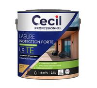 Lasure pour bois intérieur et extérieur à base d'acrylique transparent satin 2,5L Cecil Professionnal
