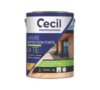 Lasure pour bois intérieur et extérieur à base d'acrylique transparent satin 5L Cecil Professionnal