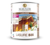 Lasure professionnelle pour bois extérieur - 5L Satiné Chataignier/Chêne Moyen - Protection UV et intempéries - Lasure B35 Mauler