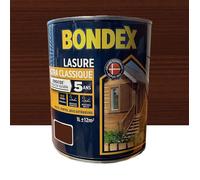 Lasure satinée chêne moyen ultra classique 5 ans - 1L - BONDEX - Technologie polyuréthane - Résistance aux UV - Extérieur