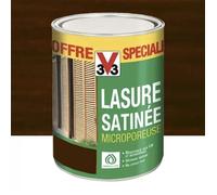 Lasure Satinée V33 Microporeuse Chêne foncé 3 L