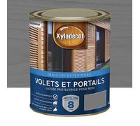 Xyladecor - Lasure Protectrice pour Bois Extérieur - Volets, Portails, Portes, Fenêtres - Couleur : Satin Gris Urbain - Quantité : 1L - 5324265