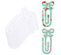 lasuroa 10 Pièces Trombones de Sublimation, 10x4,6cm Acrylique Personnalisés Trombones Vierges Sublimation avec Nœud pour Fournitures Artisanales Papeterie de Bureau Scolaire