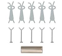 lasuroa 11pcs Aimant Œil de Chat pour Ongles, Ensemble d'Outils Manucure DIY Magnétiques pour œil de Chat Comprenant 5 Bâtons Guidage en Forme Cœur Y 5 en Forme Lapin et 1 Aimant Cylindrique