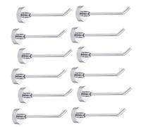 lasuroa 12pcs Crochets Magnétiques, 7cm Puissants Crochets Aimantés Puissants Suspendre des Objets Lourds Jusqu'à 0,5 kg pour Réfrigérateur Garage Cuisine (Argent)