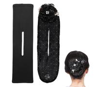 lasuroa 2 Pièces Pinces à Cheveux Boule, Rouleau à Chignon à Fleurs Français Torsadé Fabricant de Chignon Chignon Magique Accessoires pour Chignon pour Femmes et Filles Cheveux Longs (Noir)