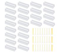 lasuroa 24pcs Clips Montage Néon Tressé pour Govee, Adhésif Transparent Supports Clip Bande LED Étanche Supports Néon Tressé pour Sol Montage Murale Intérieur Extérieur