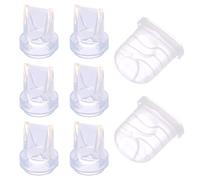 lasuroa 2pcs Diaphragmes & 6pcs Valves à Bec de Canard pour Tire-Lait Eufy, Pièces de Rechange Compatibles avec Les Tire-Lait Portables Eufy E10/S1/S1 Pro, Lansinoh Discreet Duo, NCVI et NICEGREEN