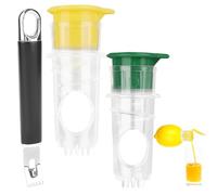 lasuroa 2pcs Ensemble de Mini-Presse-Citron et Éplucheur d'Outils, Presse-Citron Manuel à Visser Outil d'Épluchage d'Agrumes Sans Effort pour Citron Vert Orange Pamplemousse Grenade
