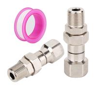 lasuroa 2pcs Raccord Rapide Nettoyeur Haute Pression NPT 0,95cm, Adaptateur Rotatif pour Nettoyeur Haute Pression avec Ruban Adhésif Brut Connecteur Pivotant pour Tuyau et Pistolet, 4500 PSI