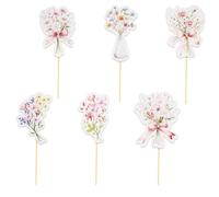 lasuroa 36pcs Décoration Gâteau Fleurs, Décorations de Cupcakes à Fleurs Sauvages pour Anniversaires Baby Showers
