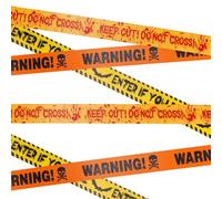 lasuroa 3pcs Rubans Décoratifs Halloween, Ruban Avertissement Effrayant Zombie Rubans de Signalisation Accessoires Halloween pour Maison Hantée Fête Effrayante Intérieur Extérieur