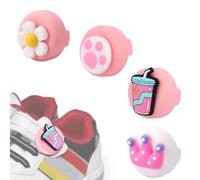 lasuroa 4 Jolis Porte Chaussures pour Airtag, Étui de Suivi Caché en Silicone Souple Compatible avec Apple Airtag pour Chaussures Vêtements Sacs à Dos d'enfants
