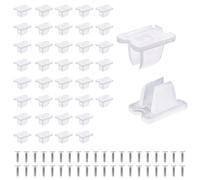 lasuroa 40pcs Clips Fixation pour Bandes Lumineuses LED, Pinces de Fixation avec Vis Supports de Montage Bandes Néon et LED 5 à 6mm Idéal pour les Projets D'éclairage Domestique et Bricolage