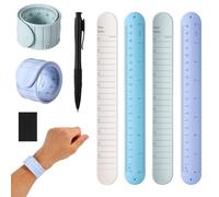 lasuroa 4pcs Bracelet Bloc Note Silicone, 23,8x3x0,25cm Effaçable Bracelet de Rappel Wrist Notepad avec Stylo Gomme pour Étudiants Infirmières Planificateur Quotidien (Combinaison de Couleurs 2)