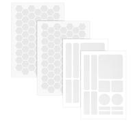 lasuroa 4pcs Ruban Adhésif Téléphone Portable, Texture Diamant Ruban Adhésif pour Téléphone Forme Hexagonale Ronde et Carrée pour Appareil Photo Tasse Souris et Ordinateur Portable (Transparent)