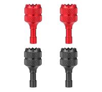 lasuroa 4pcs Télécommande Stick de Drone, Mini Manette Stick de Drone Compatibles avec Les Accessoires de Contrôleur Intelligent DJI Mini 3 Pro DJI RC(Rouge Noir)