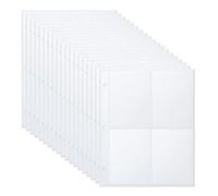 lasuroa 50 Pièces Pochette Cartes à Collectionner, 400 Pochettes Double Face Pochette Carte Classeur A5 à 3 Anneaux Pochettes Cartes Support Feuilles Cartes de Sport Cartes de Jeu Clair 19,3x15,5cm