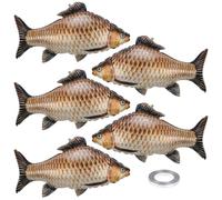 lasuroa 5pcs Ballon Poisson, 84cm Réalistes Mignons Ballon Gonflable Poisson avec Ruban Décoration Fête Sur Thème Pêche Accessoires Pratiques pour Fêtes d'Anniversaire